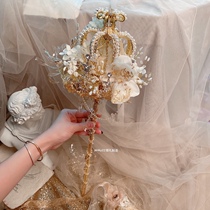 (No mans land fairy scepter) bride hand-held scepter wedding eternal flower European scepter customization