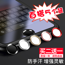 Apple fingerprint button sticker iphone6s Mobile Phone 7plus recognition home key film male 5s five 8p six se Net Red 6plus cartoon cute ipad unlock sticker gold