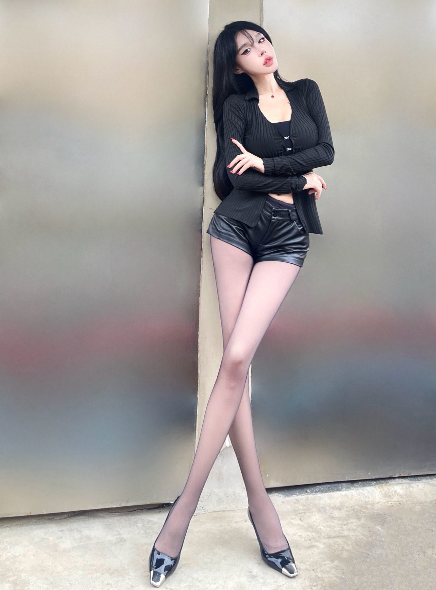 小野和子冬季黑丝光腿神器 加绒双层设计保暖不臃肿 替换装方便实用