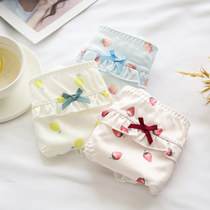 Underpants female lace Ice Silk girl cute Japanese breathable ultra-thin silky milk silk floral sweet breifs
