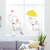 Adhesive-free electrostatic glass film transparent opaque anti-peep frosted decoration Chinese style toilet anti-light