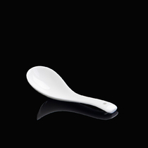 Ceramic small spoon long handle spoon creative pure white Jingdezhen bone china spoon lead lead household spoon small Margo spoon