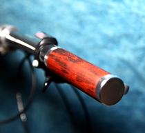 Double BROMPTON handlebars small cloth car retro bicycle handlebars natural rosewood 70-130mm