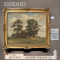 Next to the oak tree all love home retro carved living room decoration painting Middle ancient murals bedroom dining room single niche hanging painting