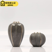 Modern light luxury new Chinese creative ceramic countertop small Vase ornaments living room TV cabinet wine cabinet crafts decoration