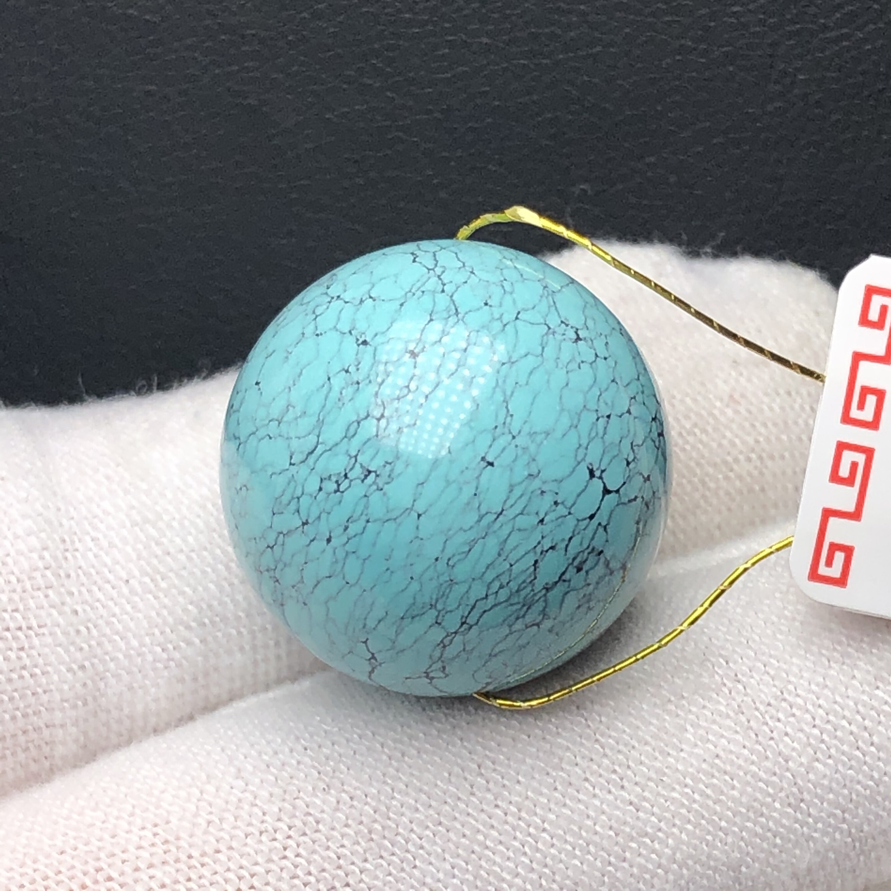 Boutique High Porcelain Green Pine Stone Round Pearl 19 2mm Scattered Beads Single Beads