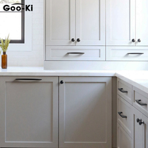Gooqi black cabinet handle cabinet door handle modern simple drawer European style cabinet door handle