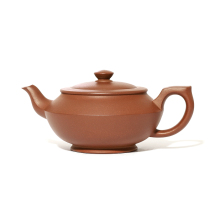 Han flat pot Yixing Zisha original mine bottom trough Qingxian craftsman full-made famous artist authentic