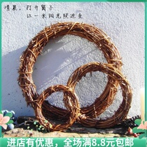 Rattan ring Rattan ring Christmas decoration American country natural naked ring Festive Wedding wreath decoration naked ring dry wreath