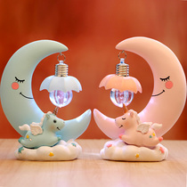 Desk lamp bedside lamp bedroom girl heart Net red room decoration Nordic romantic dream Unicorn Night Light