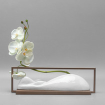 New Chinese modern iron art Ceramic Flowers Inserts in the Flower Arrangement Room Creative Interior Soft Decoration Wine Cabinet Furnishing