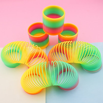 5*5 Taiwan color rainbow circle Magic Art spring coil stacked ring bag training class childrens educational toys