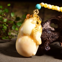 White Nectar Hyacinth Honey Wax Drop Pendant Sweater Chain Male And Female Natural Amber Old Nectar Necklace Pendant