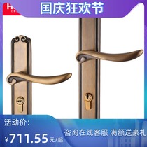 Huitailong interior bedroom full copper door lock silent household European classical pure copper hand lock 68795 68791