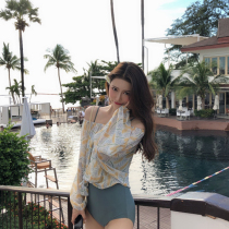 Hot spring one-piece swimsuit female sexy small breasts gather Super exposed 2020 gorgeous pop Sao bikini fairy fan Net Red