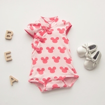 Newborn Siamese Clothes Summer Baby Fart Clothes Cotton Triangle Ha Clothes Climbing Clothes Thin Baby Summer Clothes