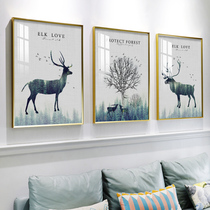 living room decorative painting sofa background wall hanging painting triple painting bedroom dining room wall painting Nordic style crystal porcelain painting