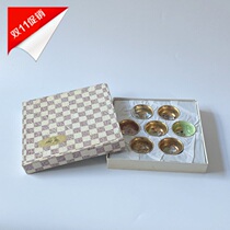 Japanese backflow porcelain royal cup special selection Kutani porcelain seven gods cup gold bottom painted blue and white landscape tea wine cup cup group collection