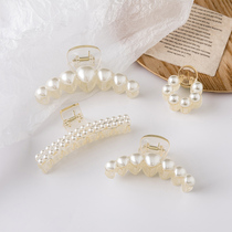 Ins Net Red Pearl hairclip edge clip girl back of the head Korean hair catch temperament plate hair clip hair card headdress women