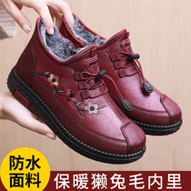 Winter old Beijing cloth shoes women cotton shoes plus velvet warm middle-aged mother shoes non-slip elderly leisure grandma cotton boots