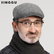 Old man hat male Winter Fashion Cap British father hat middle-aged and elderly men warm beret in autumn and winter