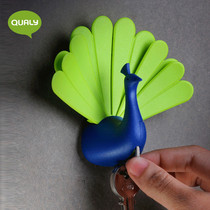 Thai Import Qualijou Hongguan Key Hooks Wall-mounted Peacock Hook Creative Keyring Pendant