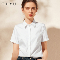 Temperament pure cotton white shirt womens short-sleeved summer 2022 new interview professional shirt business tooling overalls