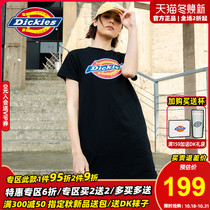 Dickies short sleeve dress Tide brand logo print slim slim design sense summer new dress female bz