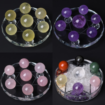 Xiangfu natural white crystal feng shui five elements seven star array home ornaments fortune pink amethyst obsidian