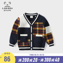 Mens Baby Knitted Sweater 2021 Rabbi Tree Childrens Wear Spring and Autumn Boys Cardigan Sweater Childrens Outer Coat