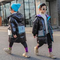 Boy Down Jacket Long Jacket 2020 Winter New Children Thick Winter Wear Medium Big Children Brand