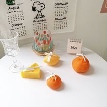 (Moonlight Creation Collection) Orange Aroma Candles Home Ornives Candles Net Red Photo Props