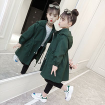 Girls  windbreaker 2019 Winter 6 years old 7 childrens jacket Western style 8 little girl spring and Autumn 9 medium and long Korean princess