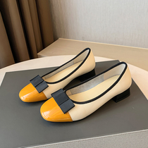 Single shoes womens rough heels 2021 autumn and winter New Fashion Fairy small fragrant wind womens shoes with English style small leather shoes