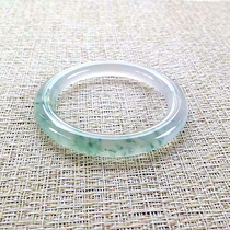 Zhouda round jade bracelet colorful full Yang green ice seed floating flower Yunnan jade bracelet