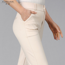 2021 casual straight pants womens high waist mother pants loose thin spring and autumn new elastic middle-aged womens pants