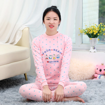 Autumn clothes autumn pants set female junior high school students high school students cotton girl warm underwear in the big boy girls cotton sweater