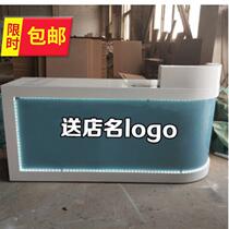 Bar table front desk curved semi-circular simple bar table cashier counter dining restaurant small h clothing store turn