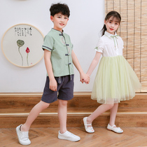 61 childrens big choral performance to serve fluffy skirt boy Tangdress suit Summer girl Chinese Wind Lions dress