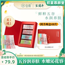 Valley Rain Five Valley Water Moisturizing Coating Mask Clean Water Replenishing Moisturizing Rice Bean Milk Green Beans Germ Rice 48 tablets Men and women