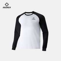 Approver 2021 new sports training long sleeve mens basketball fitness running round collar suction perspiration jacket head blouses