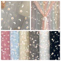 Small daisy mesh embroidery fabric Embroidery lace fabric DIY curtain dress Childrens clothing baby clothing fabric