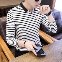 Long sleeve T-shirt men summer thin trend interior base shirt cotton casual body gilt autumn wear lead polo shirt