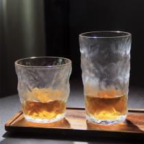 Japanese glass household water cup juice cup thickened hammer mesh tea cup beer glass Glacier cup whiskey wine glass
