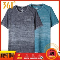 361 Degree Mens Sports Short Sleeve T-shirt 2019 Summer New 361 Quick Dry Breathable Round Neck Half Sleeve Running Short T Men