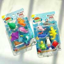  Realistic Marine Animals Aquarium Dolphins Seals Turtles Sharks Mambo Whales Underwater World Eraser