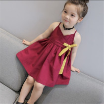 Childrens skirt girls Korean summer suspenders jumpsuit skirt Princess Dress cute childrens clothing new 2-3-4-5-6 years old