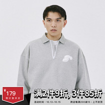 SAMESAME21AW Thick Half Zipper Round Neck Polo Shirt Heatless Pullover Sweater Heavy Fleece Simple Warm