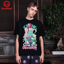 DEVIL NUT Tide brand demon men and women with the same retro trend short sleeve T-Four Heavenly Kings SNT