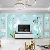 TV background wall wallpaper 3d stereo wallpaper modern minimalist atmospheric decoration dandelion murals 8d film and television Wall cloth